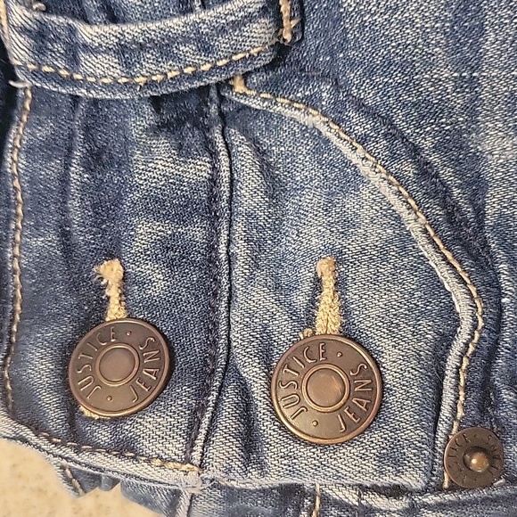 JUSTICE DENIM OVERALLS (SLIM 7) - Picture 2 of 5